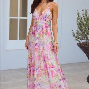 Hello Molly Pastel Floral Midi Dress